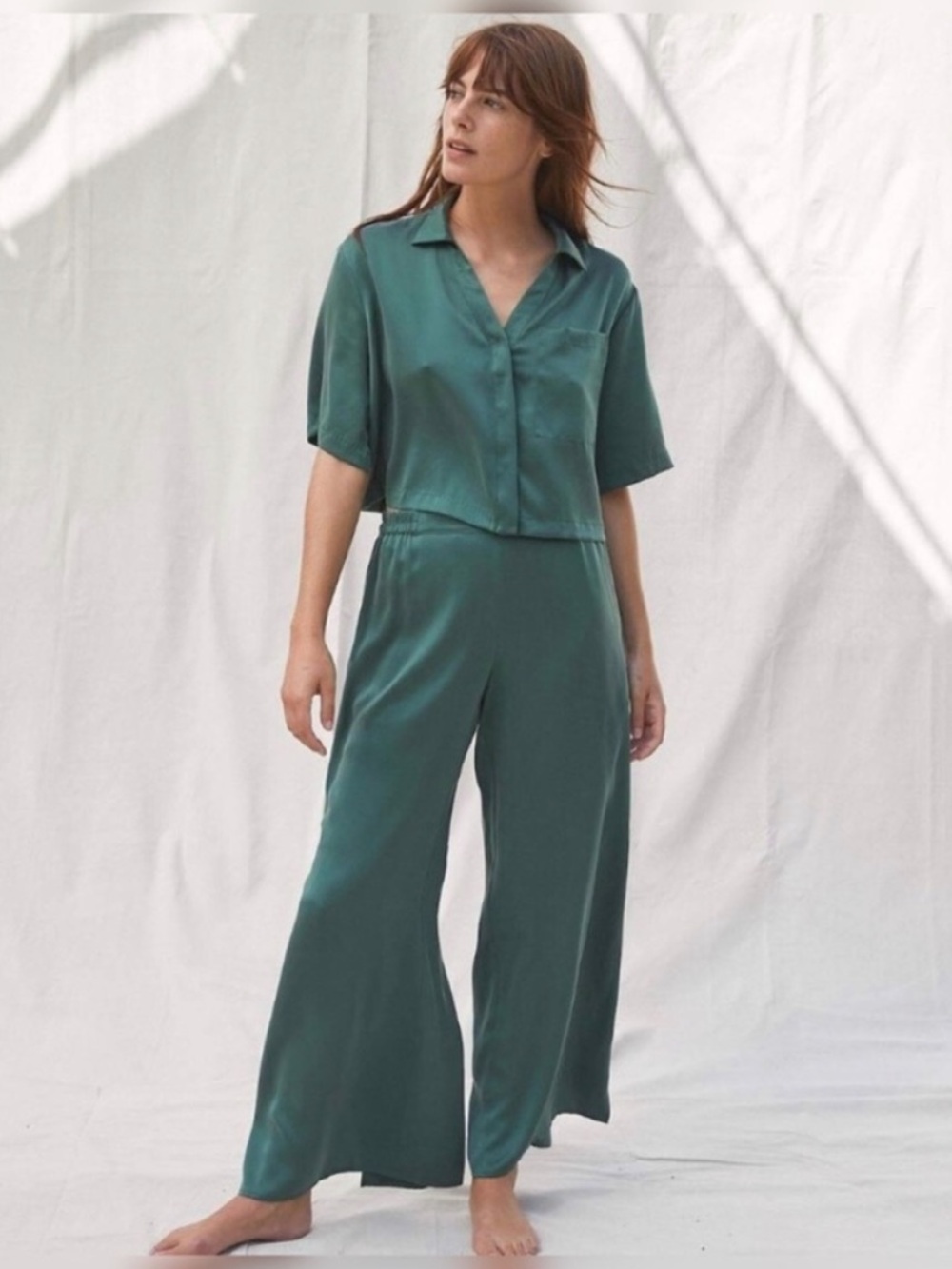 NWOT Lunya washable silk high rise pants pajama set - Picture 3 of 11
